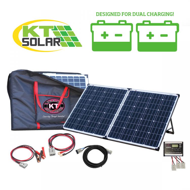 KT Solar - Solar Panel Kit Portable Folding 12V 160Watt Premier Dual Charging (KT70711)